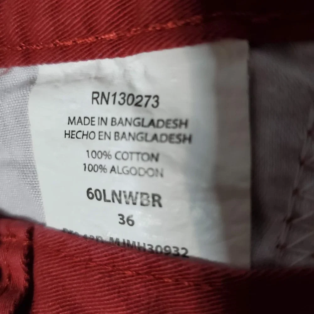 Wrangler Men's Red Cotton Twill Cargo Shorts, 36w